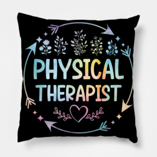 Physical Therapist cute floral watercolor Pillow