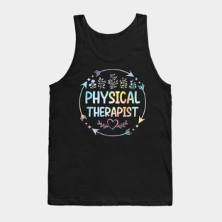 Physical Therapist cute floral watercolor Tank Top