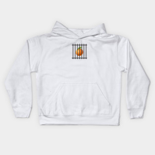 Orange Behind Bars Kids Hoodie