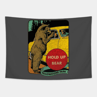 Yellowstone Park vintage Souvenir USA Tapestry