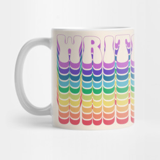 Retro Writer Rainbow Mug