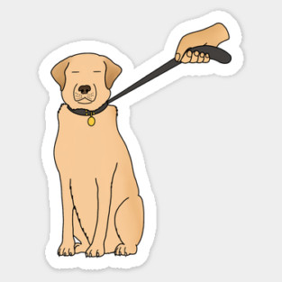 Funny Golden Retriever Dog Sticker