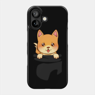 Kawaii Shiba Inu Dog, Cute Shiba inside Pocket Phone Case