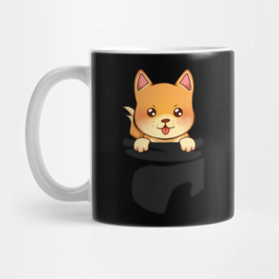 Kawaii Shiba Inu Dog, Cute Shiba inside Pocket Mug