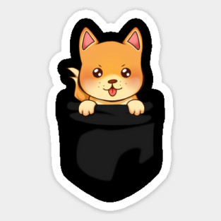 Kawaii Shiba Inu Dog, Cute Shiba inside Pocket Magnet