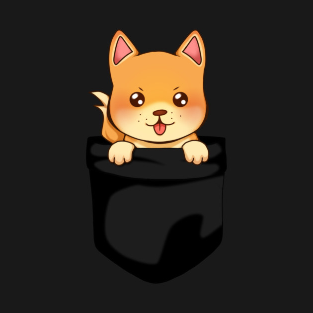 Kawaii Shiba Inu Dog, Cute Shiba inside Pocket by logiamerch