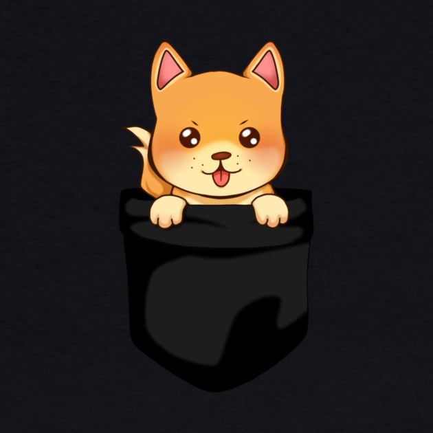 Kawaii Shiba Inu Dog, Cute Shiba inside Pocket by logiamerch