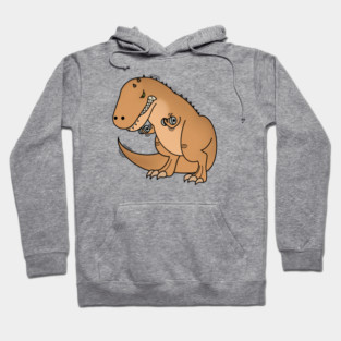 Funny T Rex lifting weights, Funny Dinosaur Hoodie