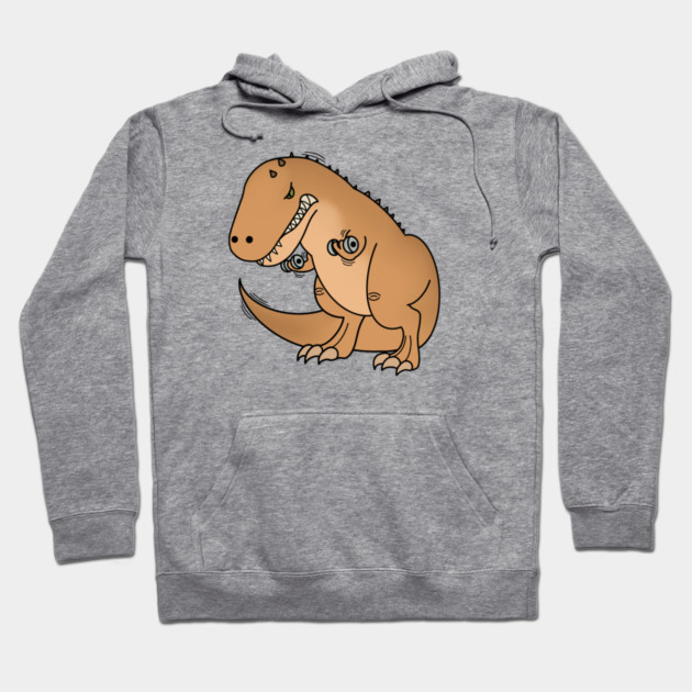 Funny T Rex lifting weights, Funny Dinosaur Hoodie by logiamerch