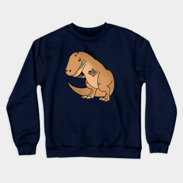 Funny T Rex lifting weights, Funny Dinosaur Crewneck Sweatshirt by logiamerch
