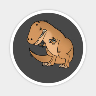Funny T Rex lifting weights, Funny Dinosaur Magnet