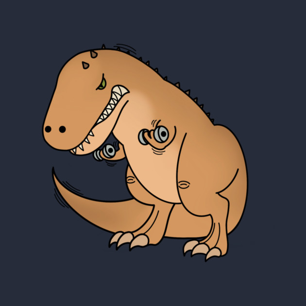 Funny T Rex lifting weights, Funny Dinosaur by logiamerch