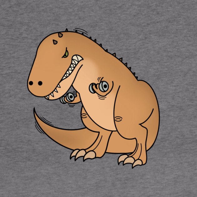 Funny T Rex lifting weights, Funny Dinosaur by logiamerch