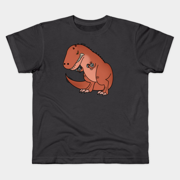 Funny T Rex lifting weights, Funny Dinosaur Kids T-Shirt by logiamerch