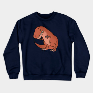 Funny T Rex lifting weights, Funny Dinosaur Crewneck Sweatshirt