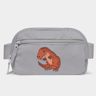 Funny T Rex lifting weights, Funny Dinosaur Bag