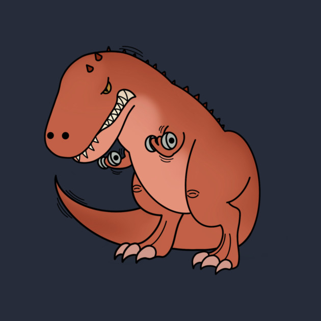 Funny T Rex lifting weights, Funny Dinosaur by logiamerch