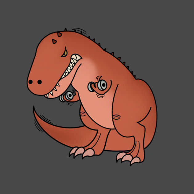 Funny T Rex lifting weights, Funny Dinosaur by logiamerch