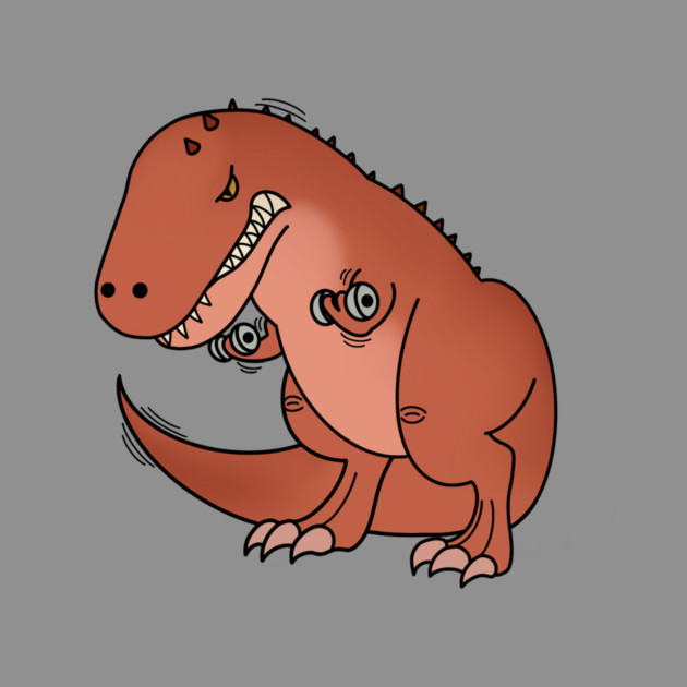 Funny T Rex lifting weights, Funny Dinosaur by logiamerch