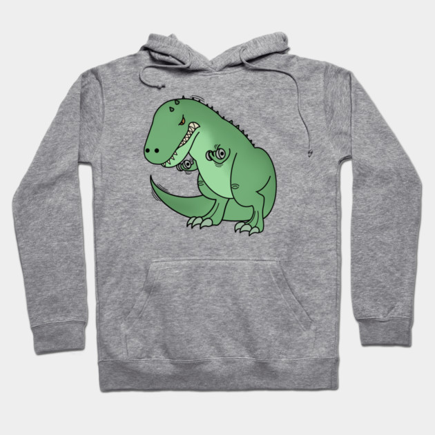 Funny T Rex lifting weights, Funny Dinosaur Hoodie by logiamerch