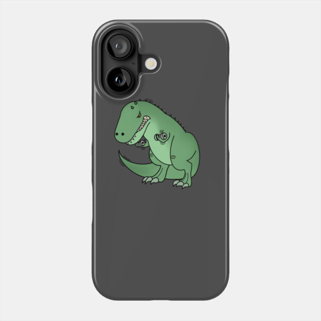 Funny T Rex lifting weights, Funny Dinosaur Phone Case by logiamerch