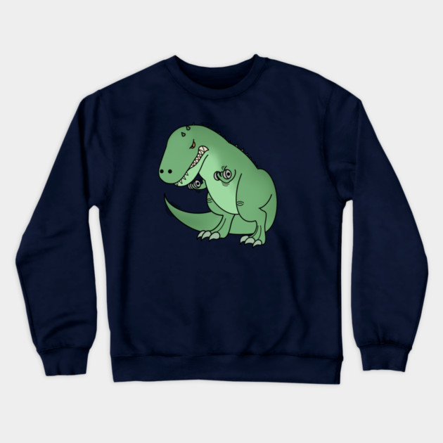 Funny T Rex lifting weights, Funny Dinosaur Crewneck Sweatshirt by logiamerch