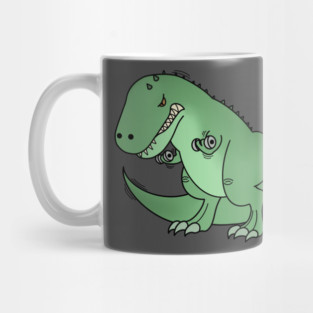 Funny T Rex lifting weights, Funny Dinosaur Mug