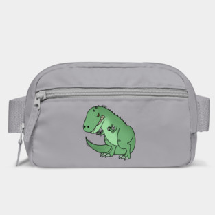 Funny T Rex lifting weights, Funny Dinosaur Bag