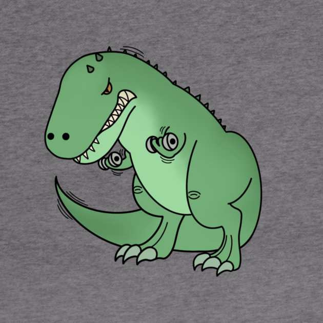 Funny T Rex lifting weights, Funny Dinosaur by logiamerch