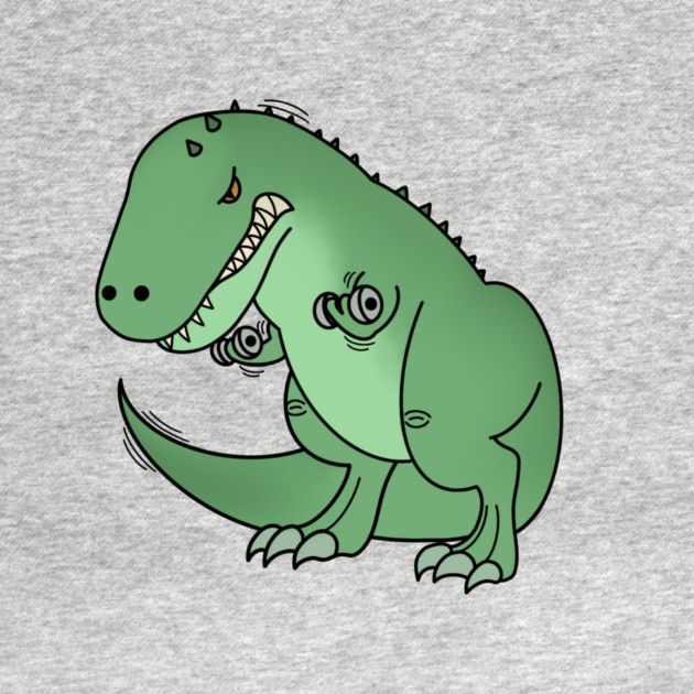Funny T Rex lifting weights, Funny Dinosaur by logiamerch
