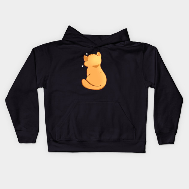 Kawaii Angry Cat from the backside, Cat Lover Kids Hoodie by logiamerch