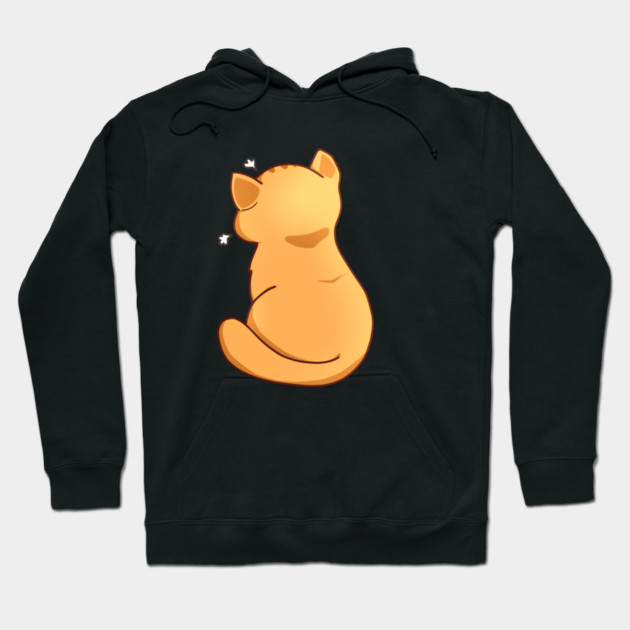 Kawaii Angry Cat from the backside, Cat Lover Hoodie by logiamerch