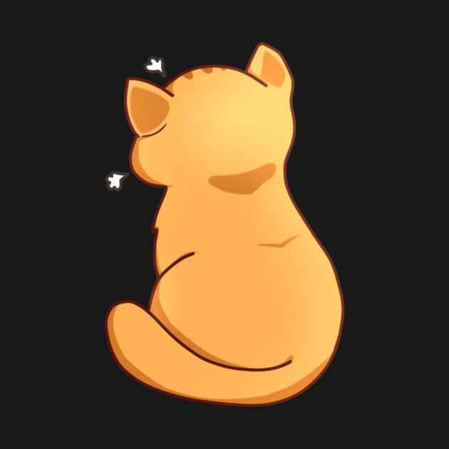 Kawaii Angry Cat from the backside, Cat Lover by logiamerch