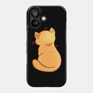 Kawaii Angry Cat from the backside, Cat Lover Phone Case