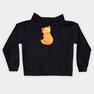 Kawaii Angry Cat from the backside, Cat Lover Kids Hoodie