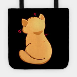 Kawaii Angry Cat from the backside, Cat Lover Tote