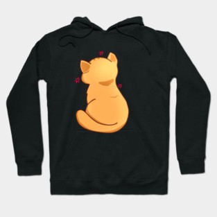 Kawaii Angry Cat from the backside, Cat Lover Hoodie