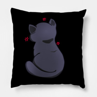 Kawaii Angry Cat from the backside, Cat Love Pillow