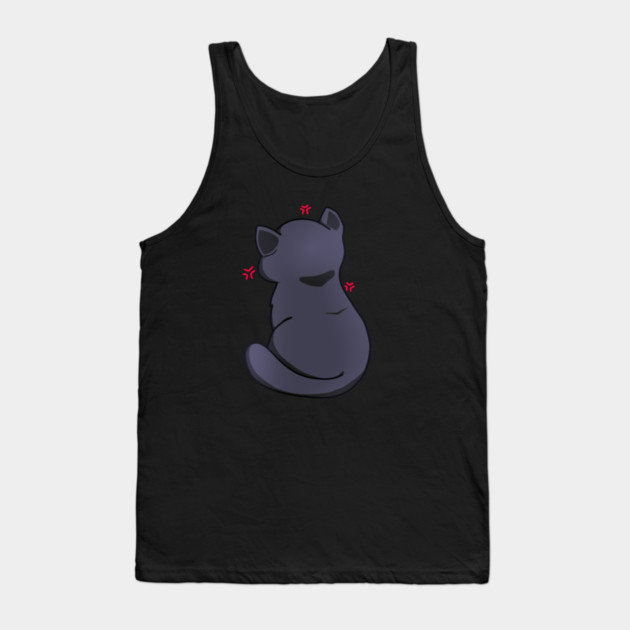 Kawaii Angry Cat from the backside, Cat Love Tank Top by logiamerch