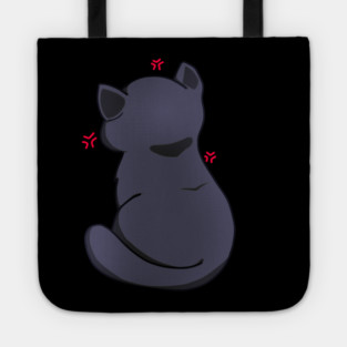 Kawaii Angry Cat from the backside, Cat Love Tote