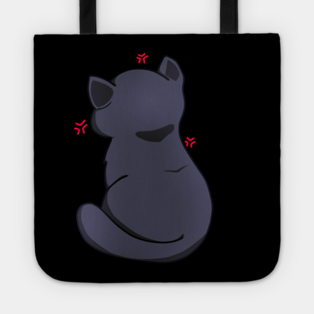 Kawaii Angry Cat from the backside, Cat Love Tote by logiamerch