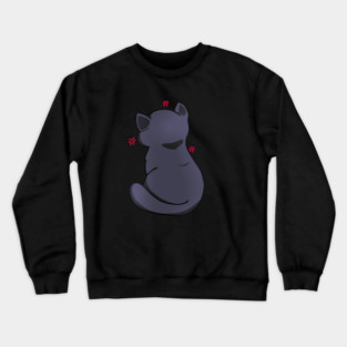 Kawaii Angry Cat from the backside, Cat Love Crewneck Sweatshirt