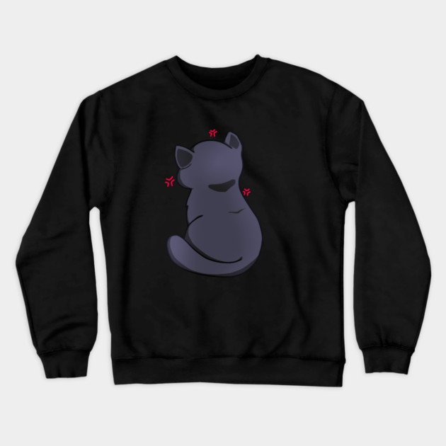 Kawaii Angry Cat from the backside, Cat Love Crewneck Sweatshirt by logiamerch