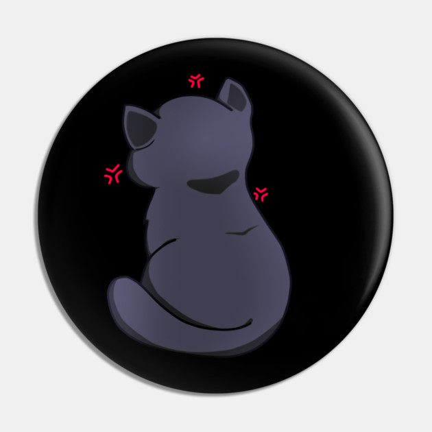 Kawaii Angry Cat from the backside, Cat Love Pin by logiamerch