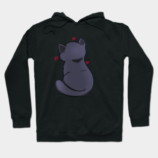 Kawaii Angry Cat from the backside, Cat Love Hoodie