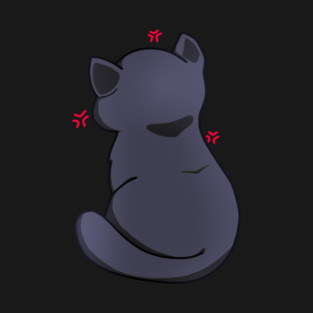 Kawaii Angry Cat from the backside, Cat Love T-Shirt