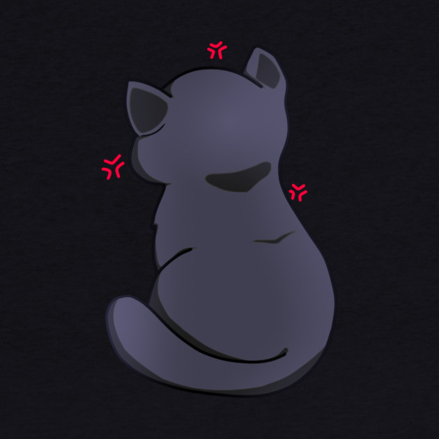 Kawaii Angry Cat from the backside, Cat Love by logiamerch