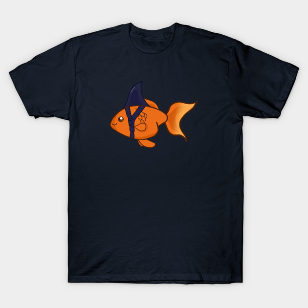 Goldfish Shark Funny Motivational T-Shirt by logiamerch