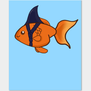 Goldfish Shark Funny Motivational Posters and Art