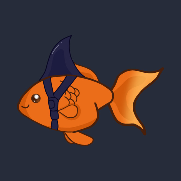 Goldfish Shark Funny Motivational by logiamerch